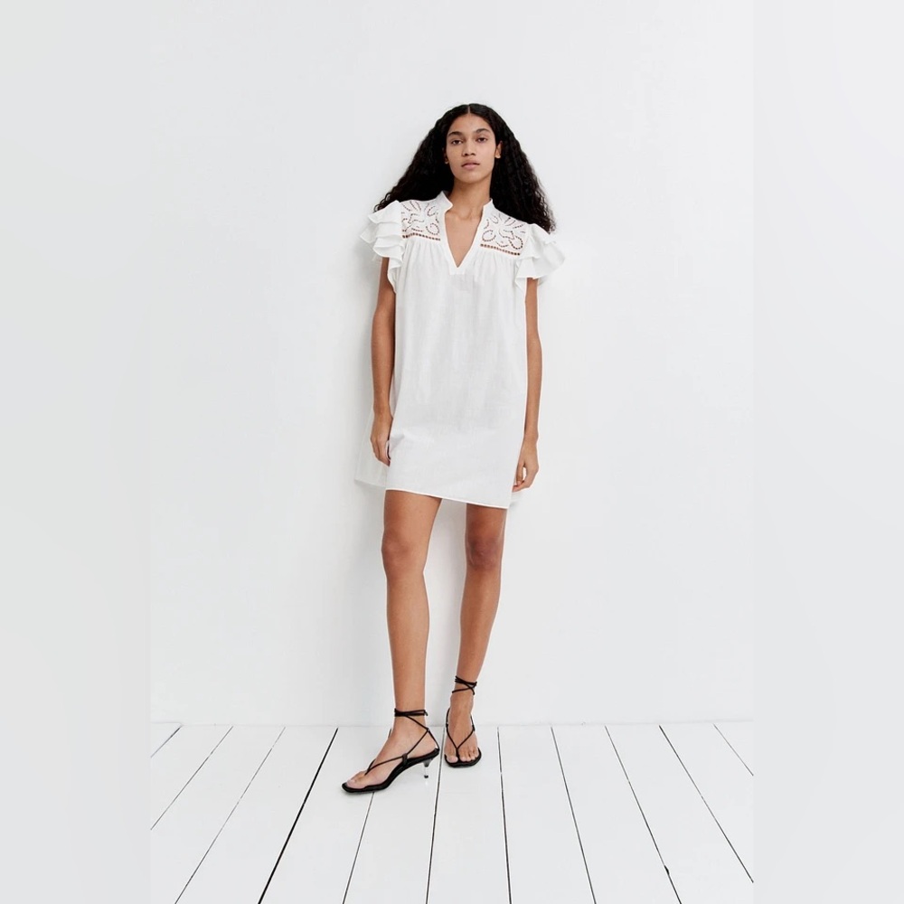 NWOT white cotton tunic dress